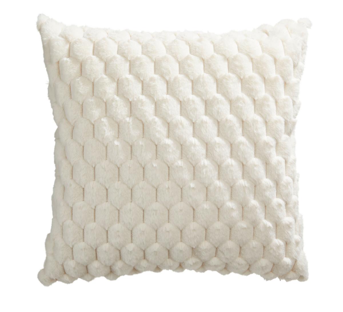 Fellkissen Levi - Weiß, MODERN, Textil (45/45cm) - Luca Bessoni