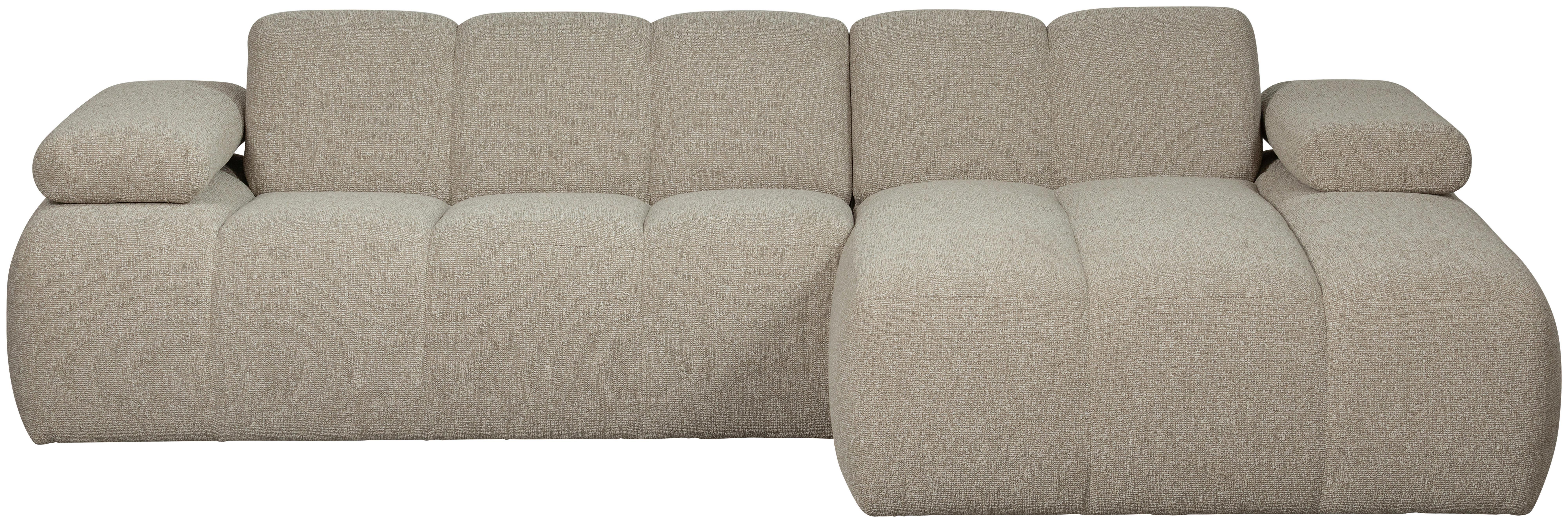 ECKSOFA Mojo Beige S: 284x160 cm - Beige/Schwarz, Design, Textil (284/160cm) - Livetastic