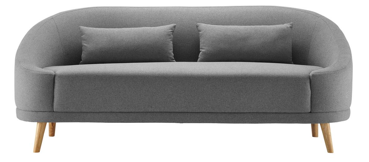 Pohovka Jannike - tmavosivá, Modern, drevo/textil (207/84/80cm) - Modern Living