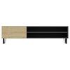 TV-Lowboard Bliss B: 160 cm Eichefarben, Dekor/Anthrazit - Eichefarben/Anthrazit, Design, Holzwerkstoff (160/47/37,4cm) - Livetastic