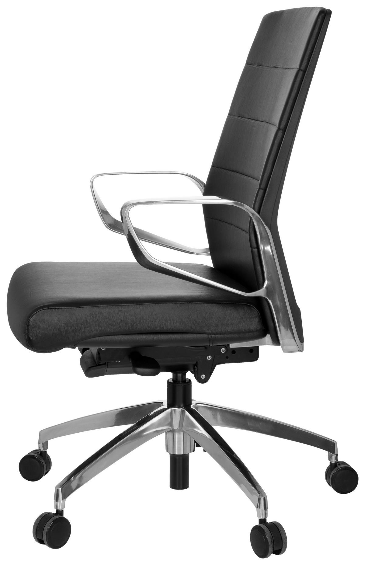 Drehstuhl Provider Schwarz - Chromfarben/Schwarz, MODERN, Kunststoff/Textil (57/110/50cm) - MID.YOU
