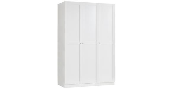 Drehtürenschrank 136,7cm Weiß - Weiß, MODERN, Holzwerkstoff (136,7/210/58,3cm) - Ondega