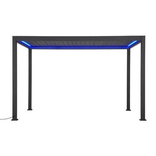 Pergola Deluxe Led 400x300cm E-Motion, Anthrazit - Anthrazit, LIFESTYLE, Metall (400/300/250cm) - Gardenson