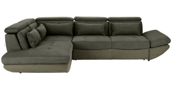 Ecksofa mit Schlaffunktion Park Hell-/Dunkelgrün - Dunkelgrün/Schwarz, MODERN, Textil (233/311cm) - Luca Bessoni