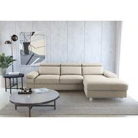 Ecksofa Elvis Silberfarben S: 259x182 Cm - Silberfarben, KONVENTIONELL, Textil (259/182cm) - Trendmanufaktur