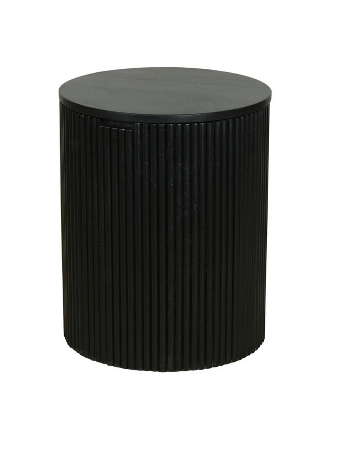 Beistelltisch Owen Schwarz D: 40 cm - Schwarz, Design, Holz (40/50/40cm) - MID.YOU