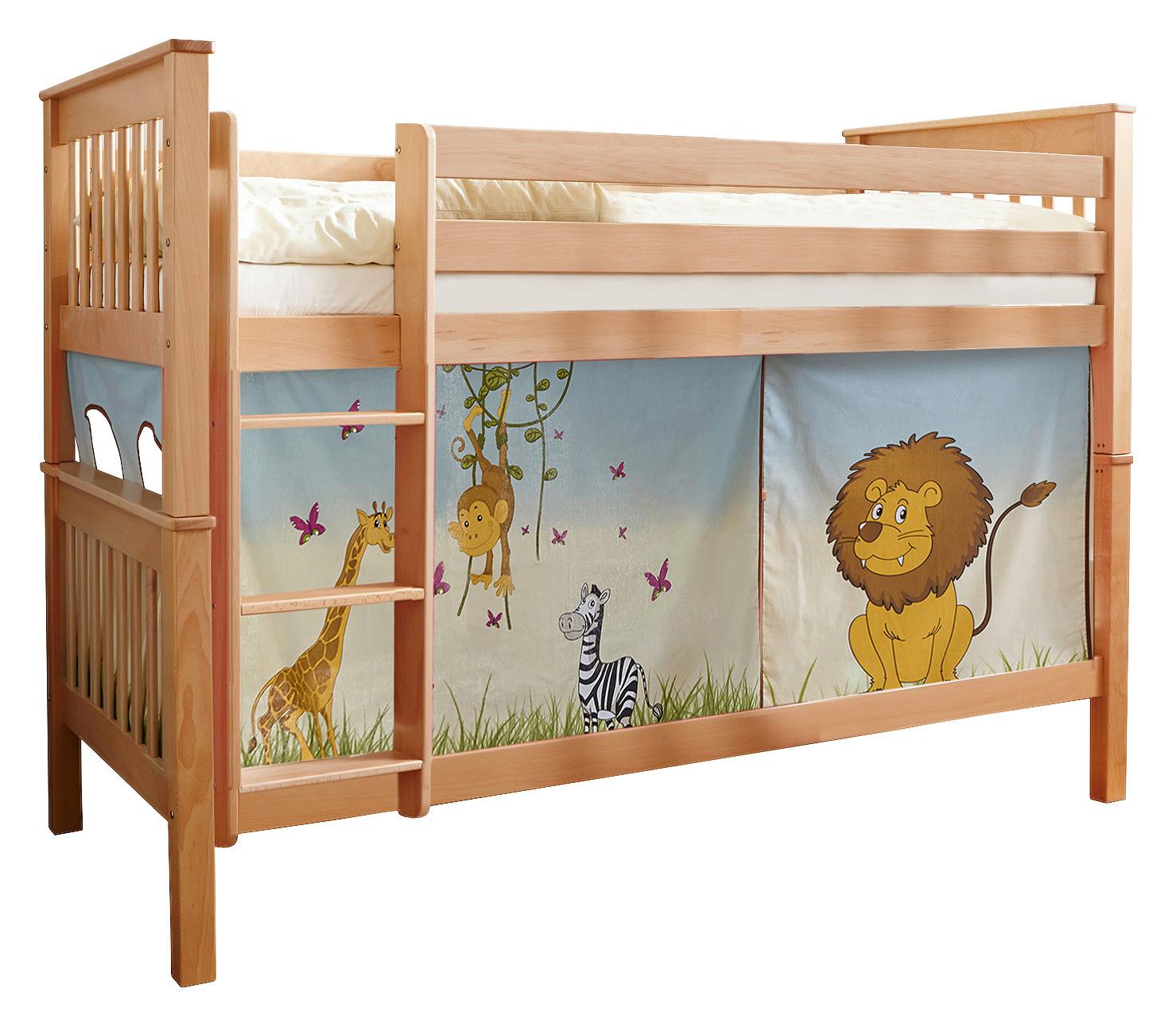 Patrová Postel Safari Sammy 90x200 Cm Přírodní - vícebarevná/barvy buku, Moderní, dřevo (90/200cm) - MID.YOU