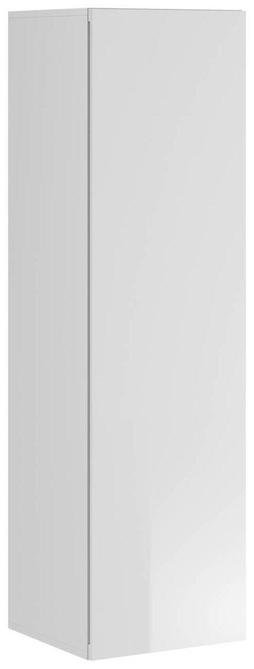 Vitrine Wandschrank Vivien 08 - Weiß Hochglanz/Weiß, Design, Holzwerkstoff (40/140/30cm) - Livetastic