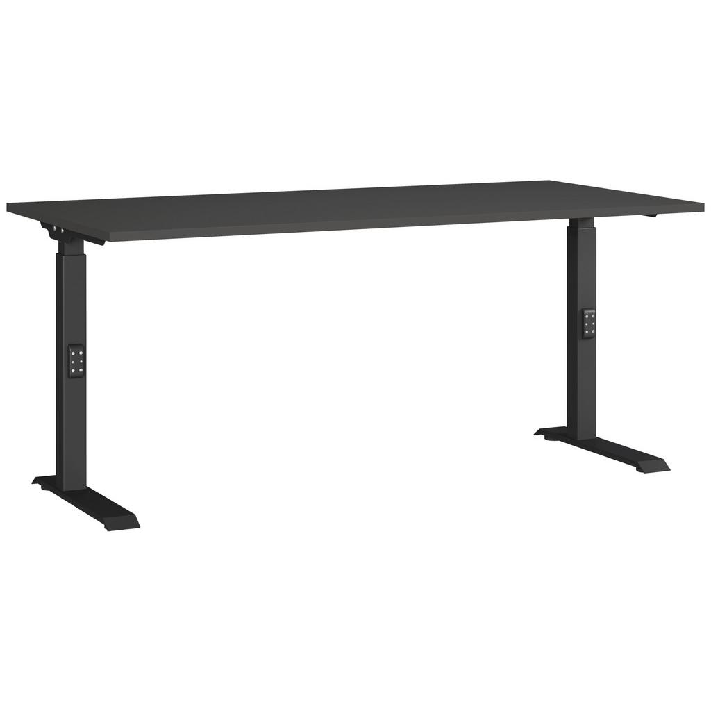 SCHREIBTISCH Schwarz/Graphitfarben L: 160cm