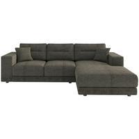 Ecksofa Verona Braun S: 272x195 Cm - Edelstahlfarben/Braun, Design, Textil (272/195cm) - Livetastic