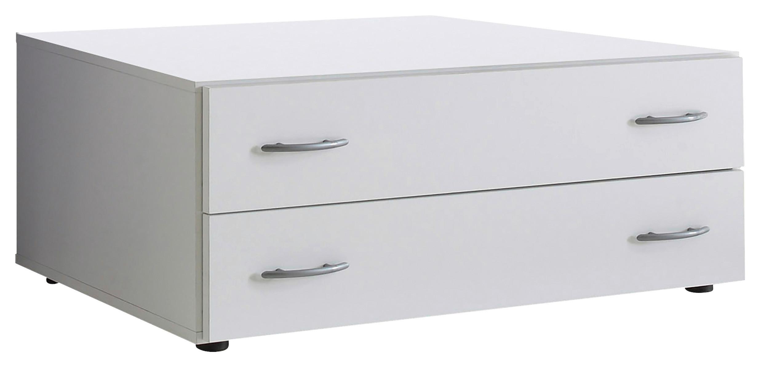 Fiókos Tároló Joe - fehér, Basics, faalapú anyag (81/33/51cm)