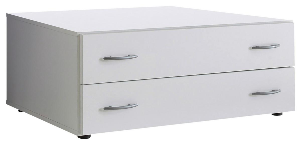 Schubladenbox B: 81 cm Joe Weiß - Weiß, Basics, Holzwerkstoff (81/33/51cm)