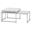 Satztisch Wl6.500 Weiß B: 110 Cm - Chromfarben/Weiß, MODERN, Holzwerkstoff/Metall (110/37/48cm) - MID.YOU
