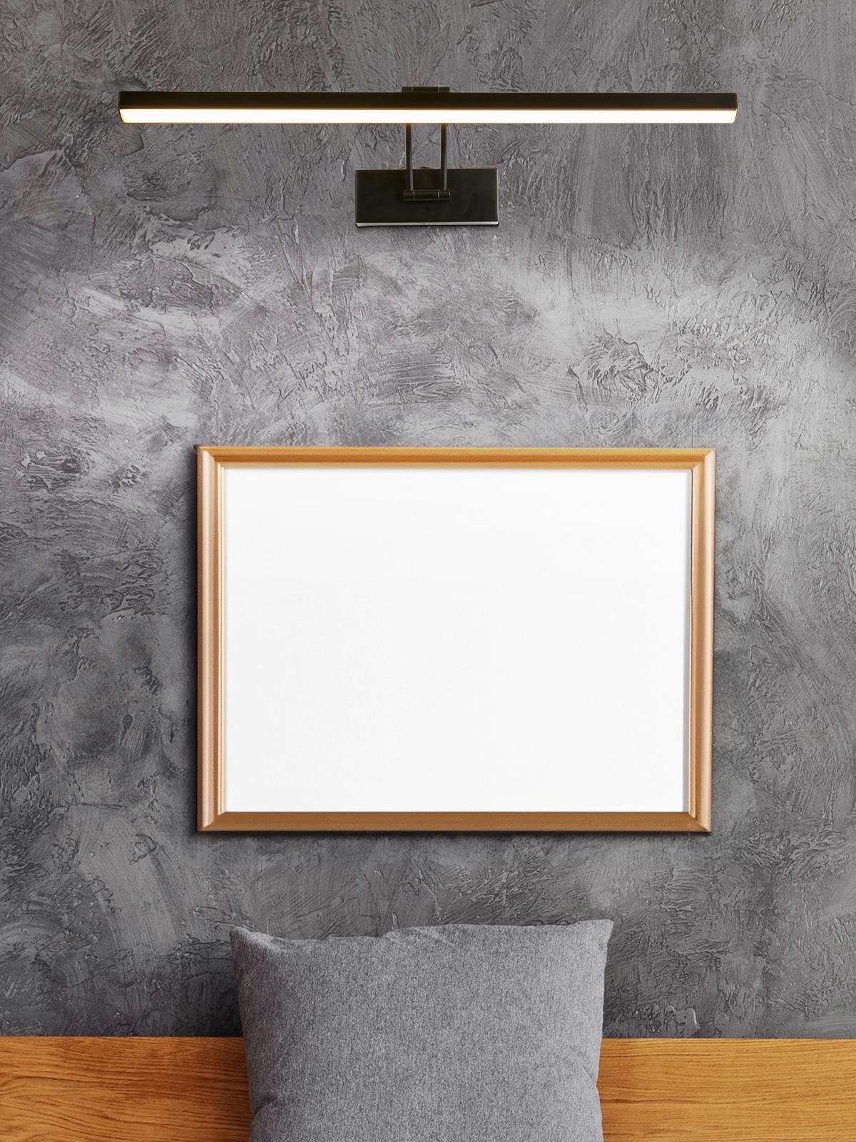 Led Képmegvilágító Lámpa 79825-60bk Rhodes - fekete, Design, műanyag/fém (18/60,5cm) - Searchlight
