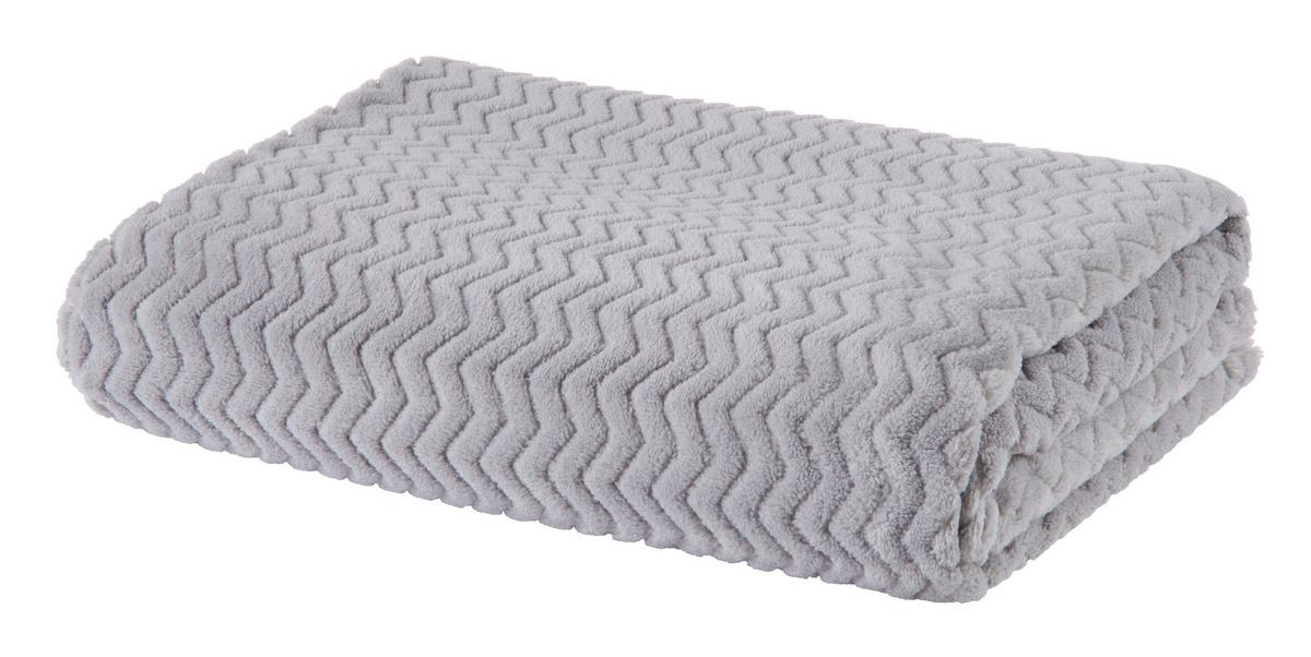 Kuscheldecke Talisha Silberfarben 130x170 Cm - Silberfarben, MODERN, Textil (130/170cm) - Luca Bessoni