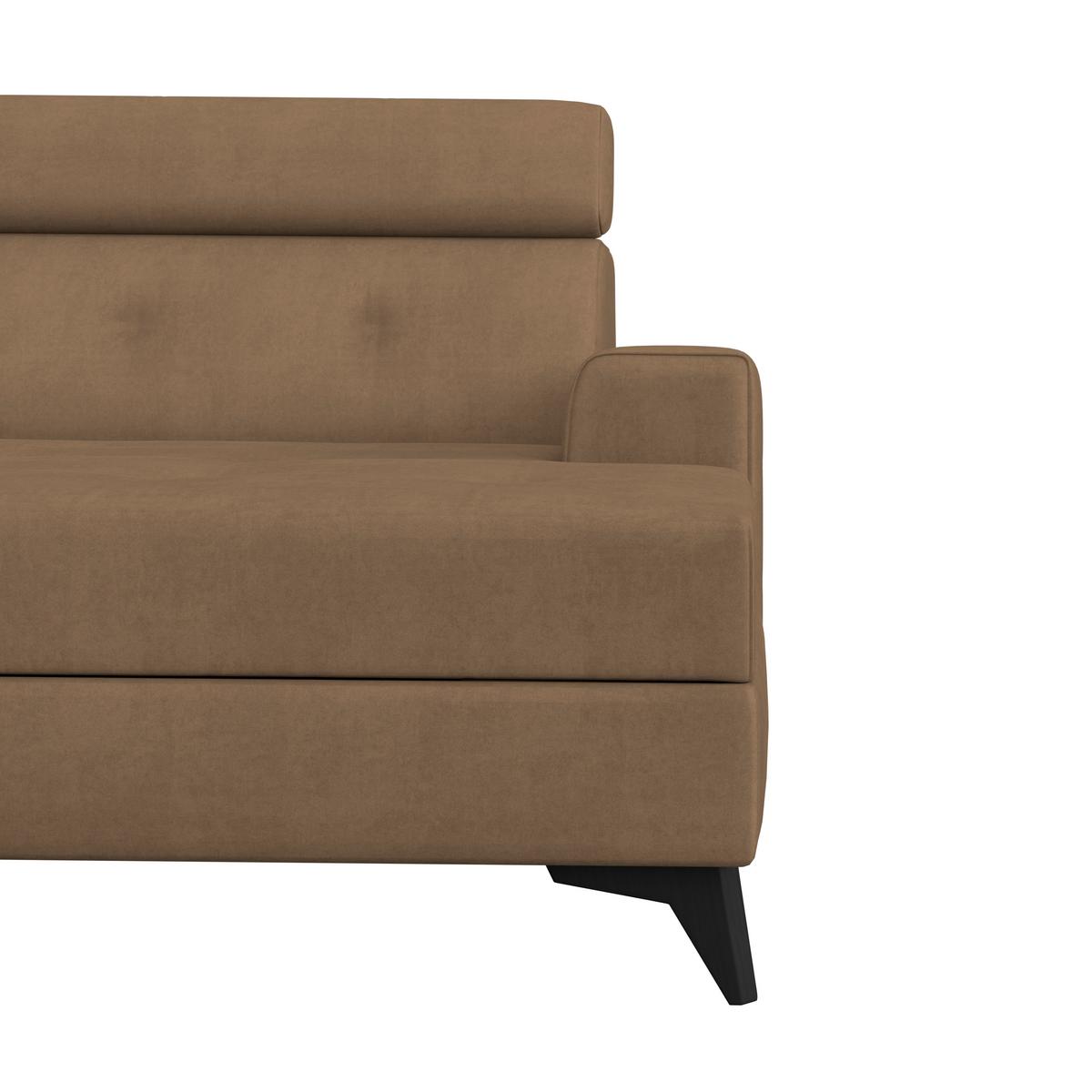 Wohnlandschaft Florida - Beige/Schwarz, MODERN, Holz/Holzwerkstoff (275/175cm)