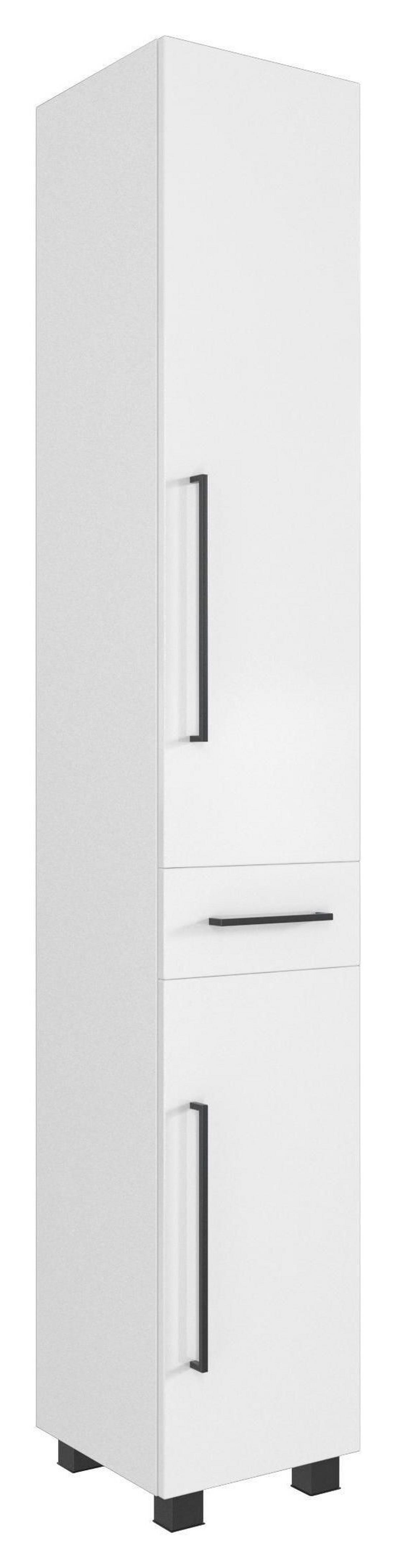 Midischrank Mit 2 Drehtüren Luzern B: 30 Cm Weiß Dekor - Schwarz/Weiß, KONVENTIONELL, Holzwerkstoff (30/180/35cm) - Held