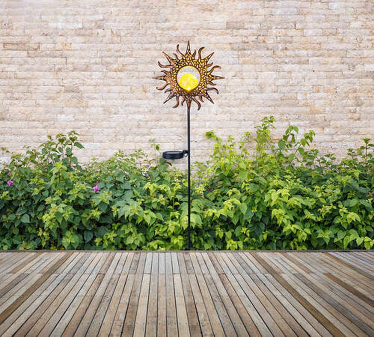 Solarleuchte 36533 - Rostfarben/Transparent, Basics, Glas/Kunststoff (24,2/81,5cm) - Globo