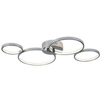 Led-deckenleuchte Solexa 4lt 2004-4cc - Chromfarben/Weiß, Design, Kunststoff/Metall (75/50/7,4cm)