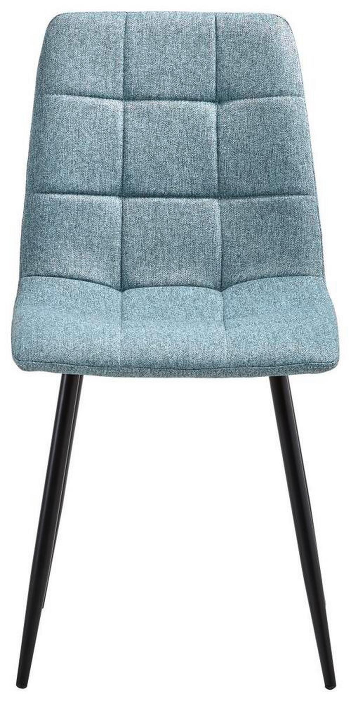 Stuhl-set 4er Empoli Grün - Schwarz/Grau, LIFESTYLE, Textil/Metall (44,5/86/54,5cm) - Livetastic