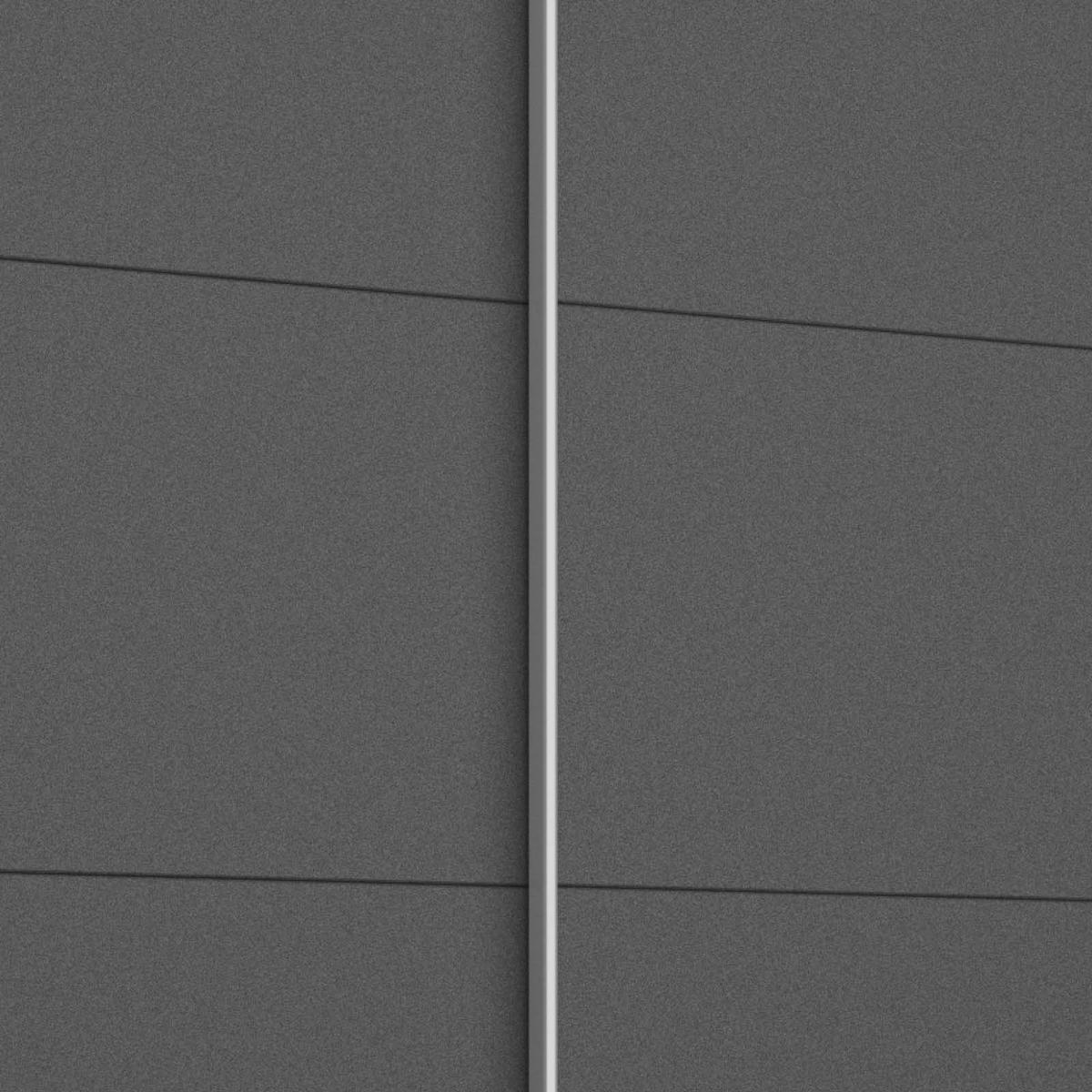 Schwebetürenschrank 181cm Belluno, Grau Metallic Dekor - Grau, MODERN, Holzwerkstoff (181/210/62cm) - Rauch Möbel