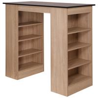 Bartisch Merle Schwarz, Eiche Dekor L: 103 cm - Eichefarben/Schwarz, Design, Holzwerkstoff (103/50/115cm) - Respekta