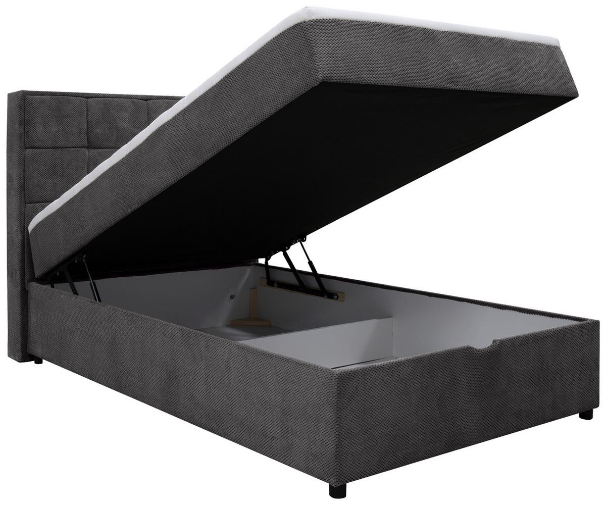 Boxbett mit Bettkasten Catania 120x200 cm Anthrazit - Anthrazit, MODERN, Holz/Holzwerkstoff (120/200cm) - MID.YOU