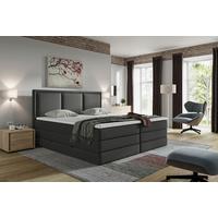 Boxspringbett Mit Topper & Bettkasten 180x200 Swing K - Anthrazit, Design, Textil (180/200cm) - MID.YOU