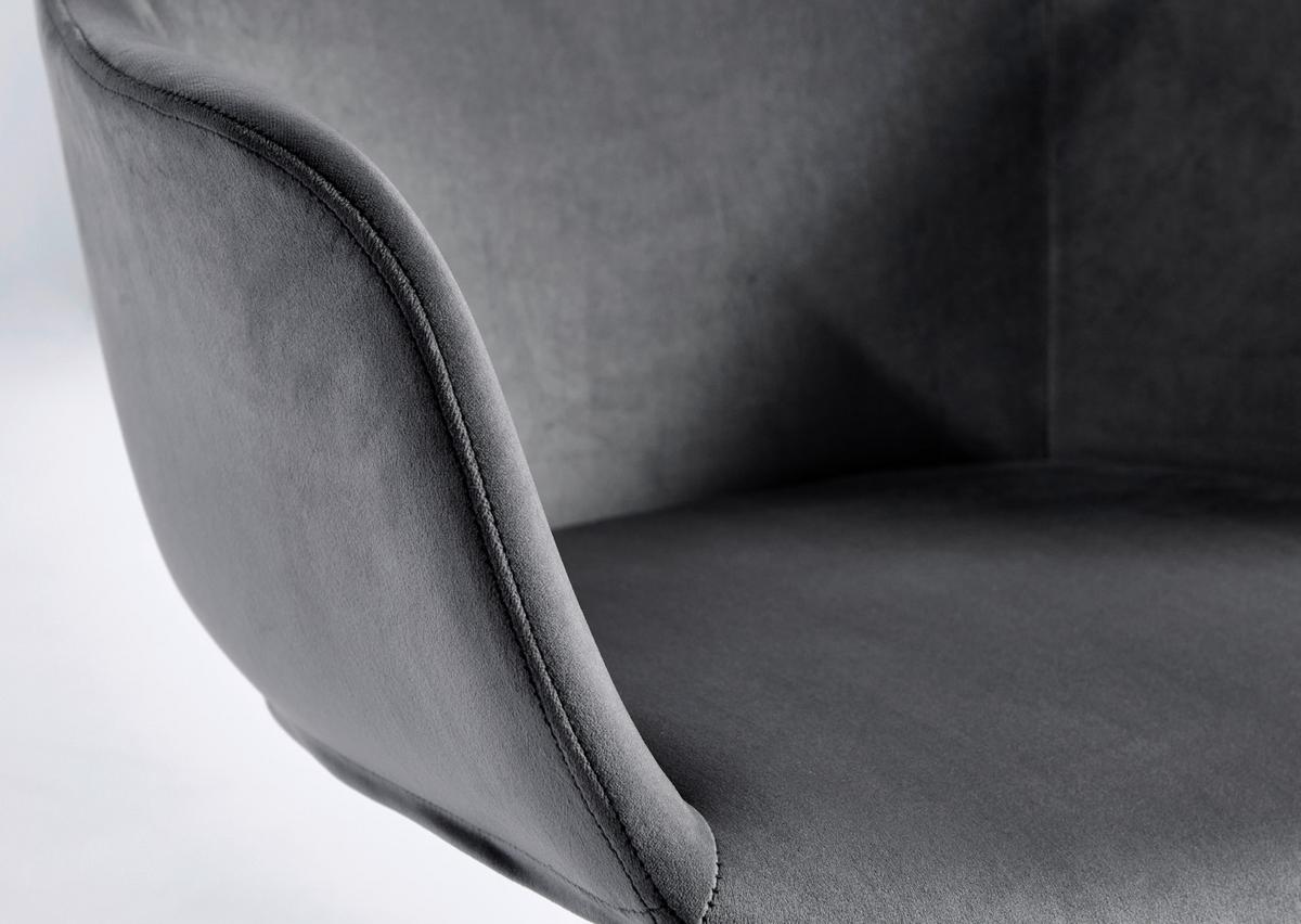 Drehstuhl Shell Worx - Goldfarben/Grau, MODERN, Kunststoff/Textil (56,5/59/78-87cm) - Livetastic