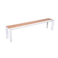 Gartenbank Venice - Braun/Weiß, Basics, Kunststoff/Metall (180/44/36cm) - Gardenson