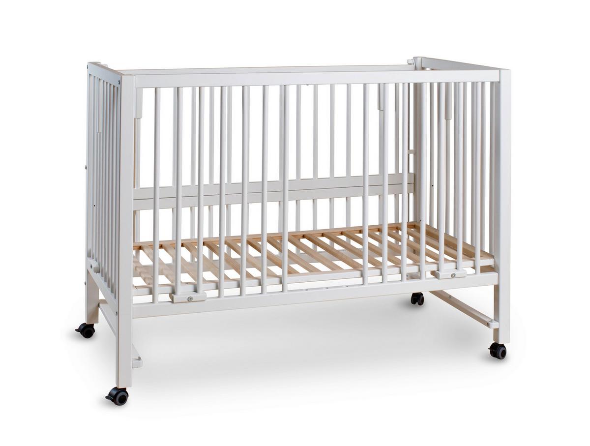 Beistellbett Weiß - Weiß, Basics, Holz (124/90/64cm) - tiSsi