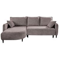 Ecksofa Sycylia Taupe/schwarz, 165 Cm - Taupe/Schwarz, Design, Textil (165/244cm) - MID.YOU