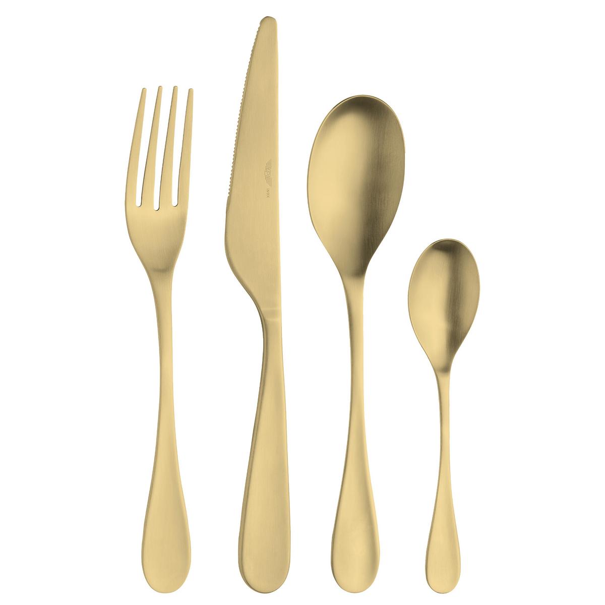 Besteckset Drop Sun Goldfarben - Goldfarben, Basics, Metall (51/27/31cm) - Pintinox