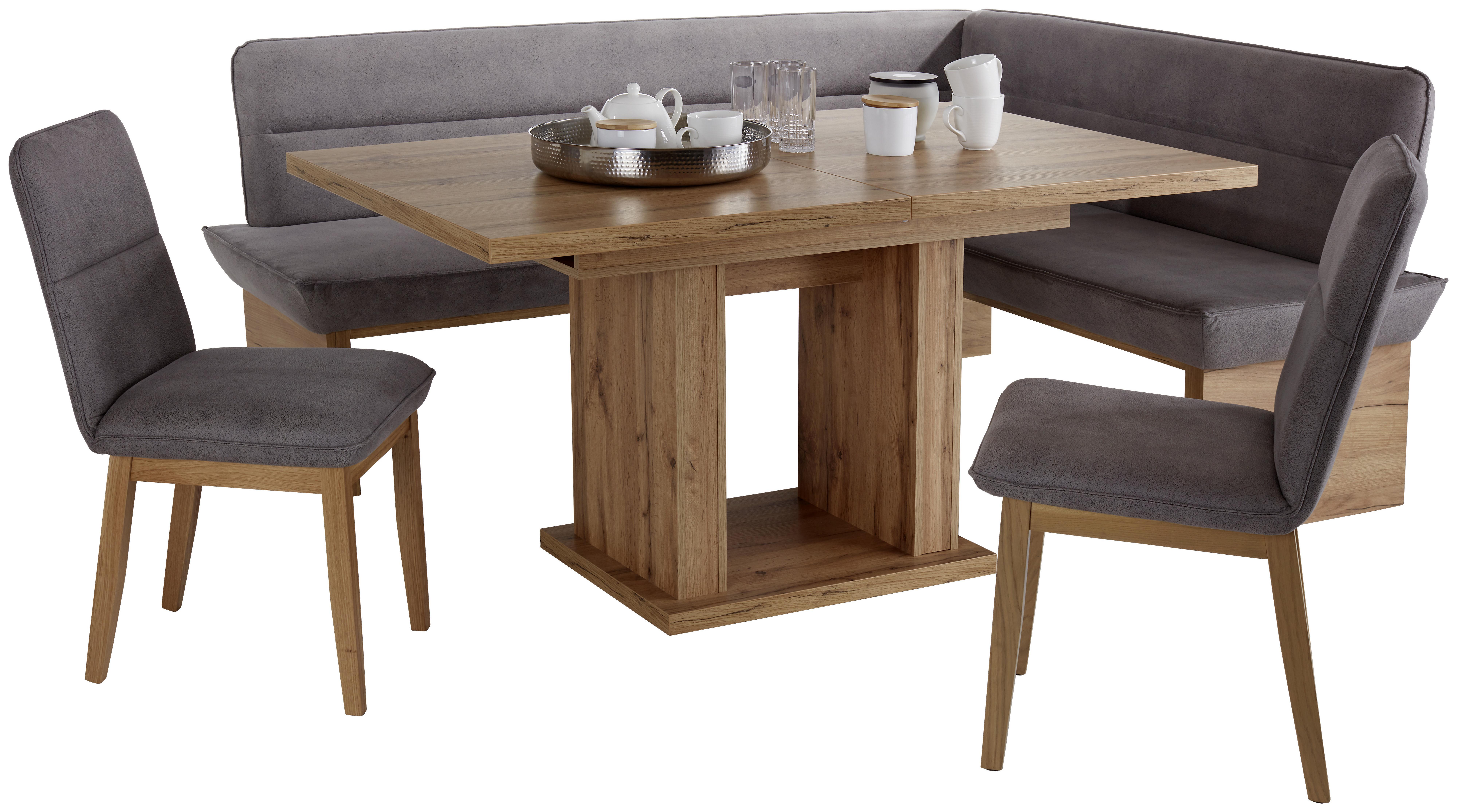Eckbank Grau Webstoff Beluna 212x170 cm - Grau, MODERN, Holz/Textil (212/170cm)