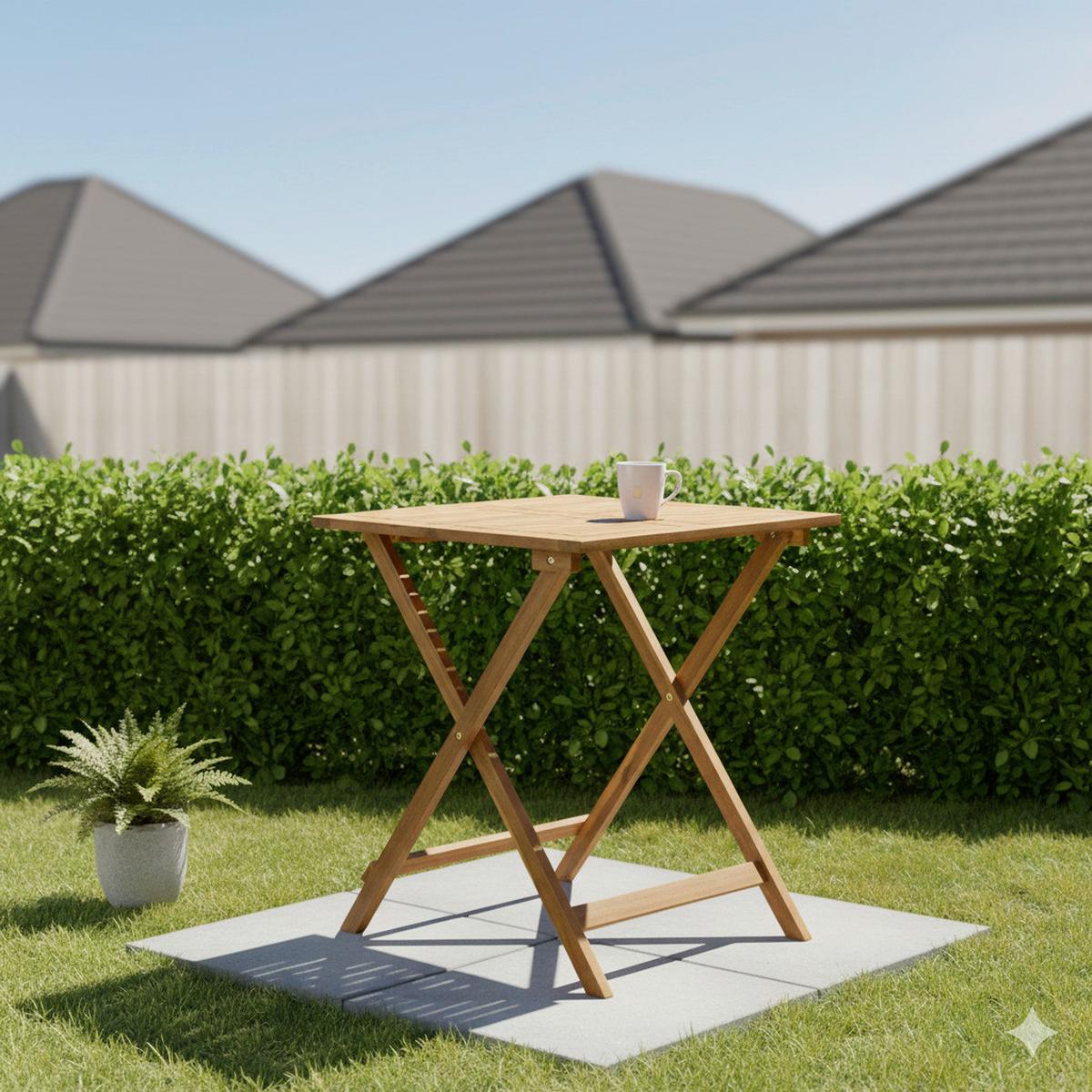 Gartentisch Ph-Aca-Gkt-58-Brown - Akaziefarben, Basics, Holz (58/58/74cm)