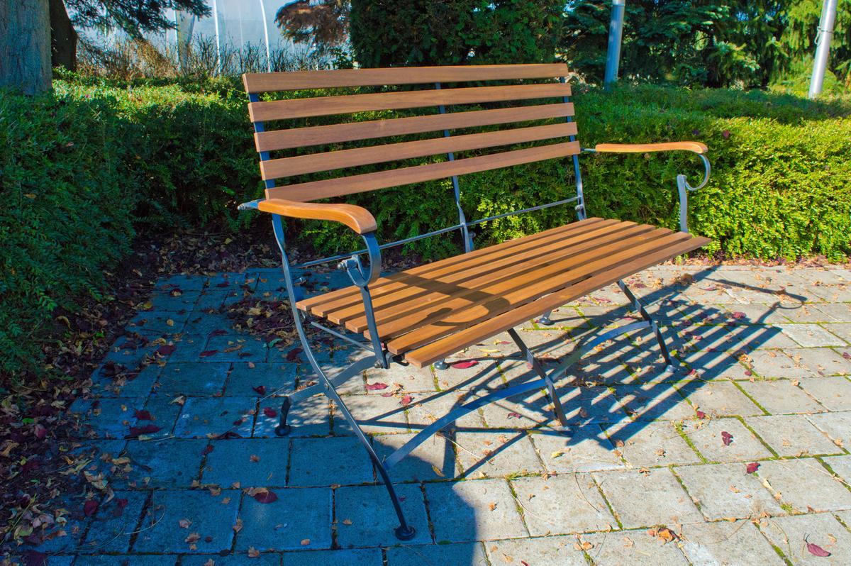 Gartengarnitur 4-Tlg Lindau Holz/Metall - Anthrazit/Akaziefarben, Basics, Holz/Metall (120/75/80cm) - Gardenson