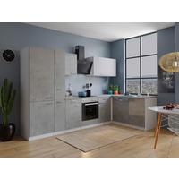 Eckküche Malia 310x172 Cm Grau, Mit Geräte - Weiß/Grau, Basics, Holzwerkstoff (310/172cm) - Respekta