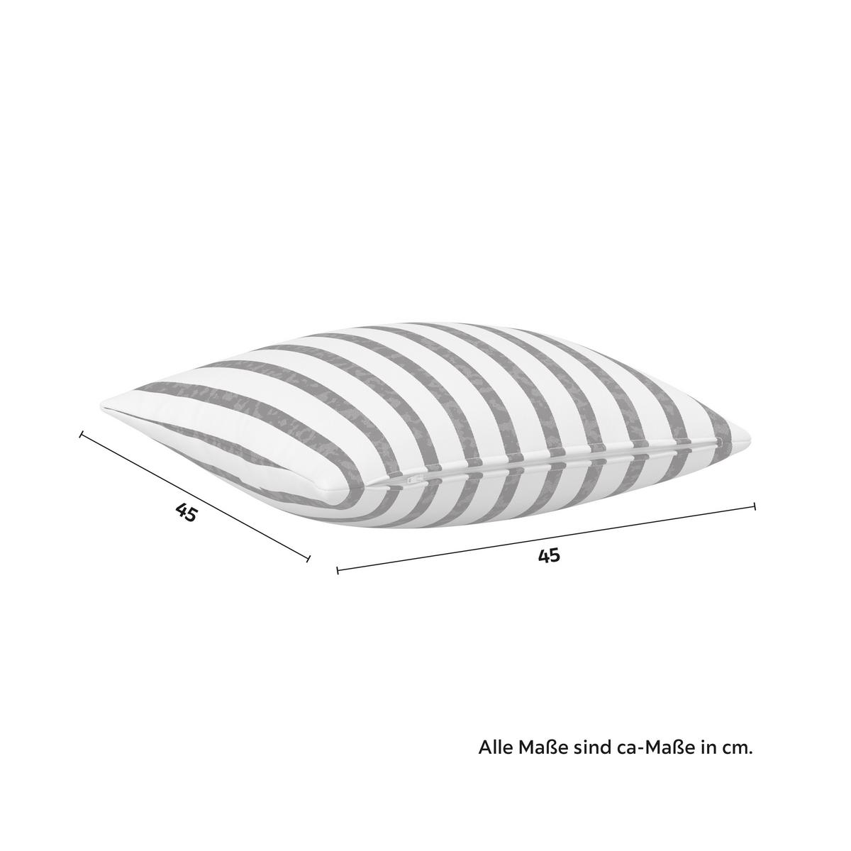 VENKOVNÍ POLŠTÁŘ GIADA - bílá/černá, Moderní, textil (45/45/10cm) - Bessagi Garden