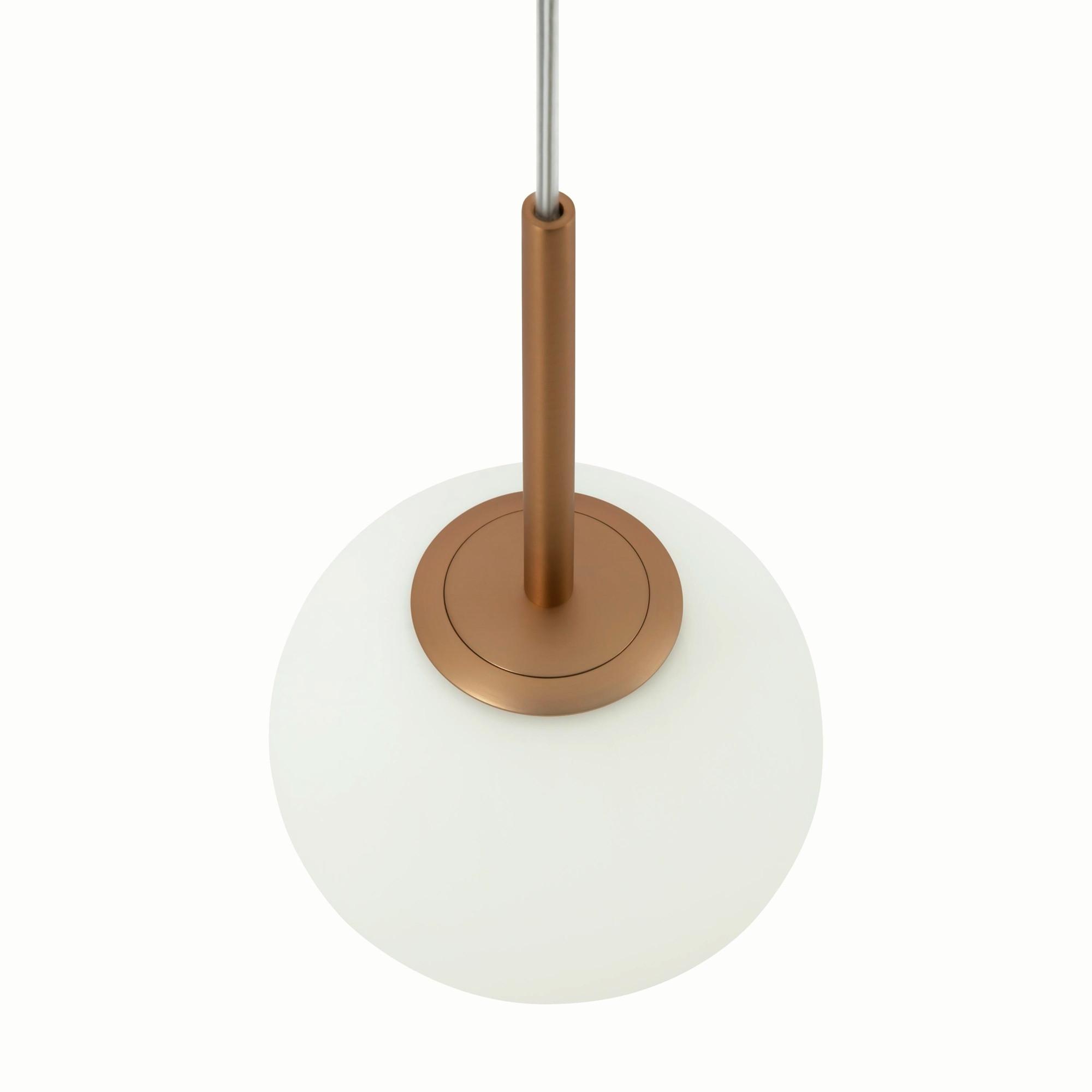 Pendelleuchte Basic Form - Goldfarben/Weiß, Trend, Glas/Metall (15/180cm) - MAYTONI