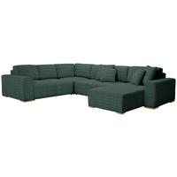 Wohnlandschaft Vouge Grün U: 283x371x208 Cm - Buchefarben/Schwarz, KONVENTIONELL, Textil (283/371/208cm) - Livetastic