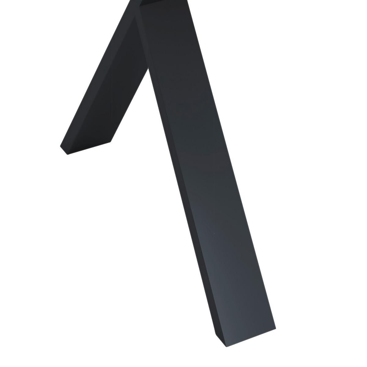 Schreibtisch B: 80 cm H: 76 cm Lona Weiß - Schwarz/Weiß, MODERN, Holzwerkstoff/Metall (110/80/76cm) - MID.YOU