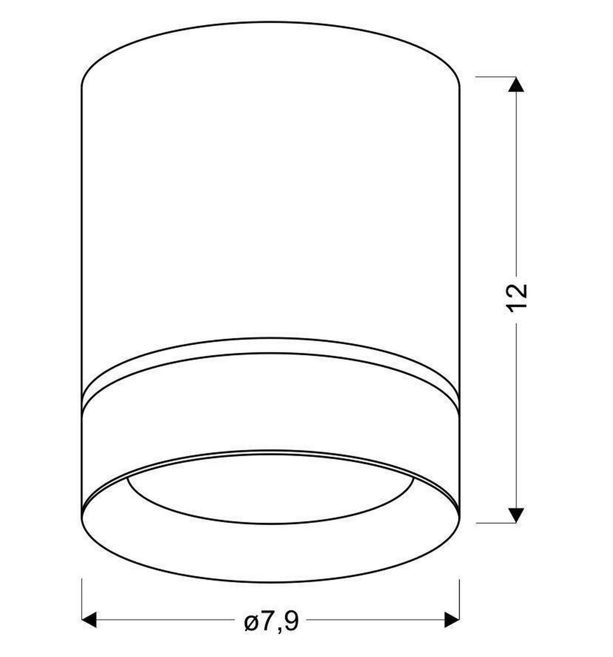 Deckenleuchte 228787 Tuba - Schwarz, Design, Metall (7.9/8.8/7.9cm)