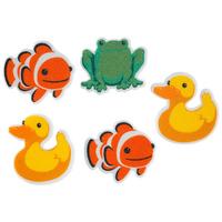 Antirutsch-sticker Laurina Dusche/badewanne 5 Stk. - Gelb/Orange, KONVENTIONELL, Kunststoff (19/12cm) - Ondega