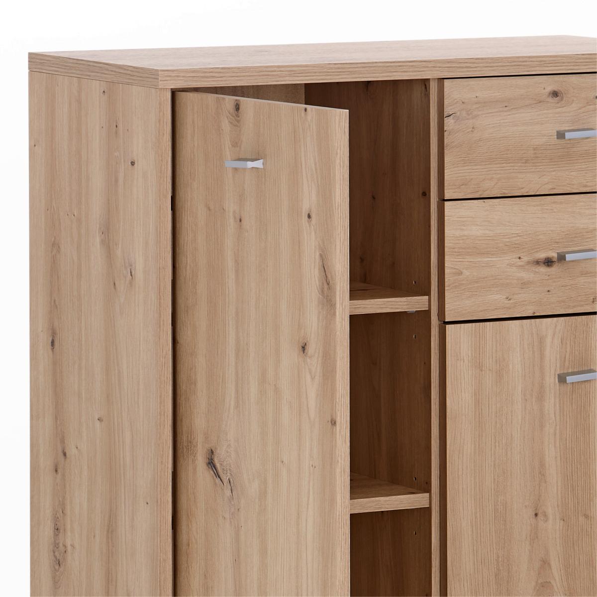Kommode Verstellbar 74 Cm 4-You New Eichenfarbe Artisan - Eiche Artisan, MODERN, Holzwerkstoff (74/111,4/34,6cm)