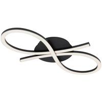 STROPNÉ LED SVIETIDLO SCHLEIFI - čierna, Modern, kov/plast (58/34/5,5cm) - Mömax