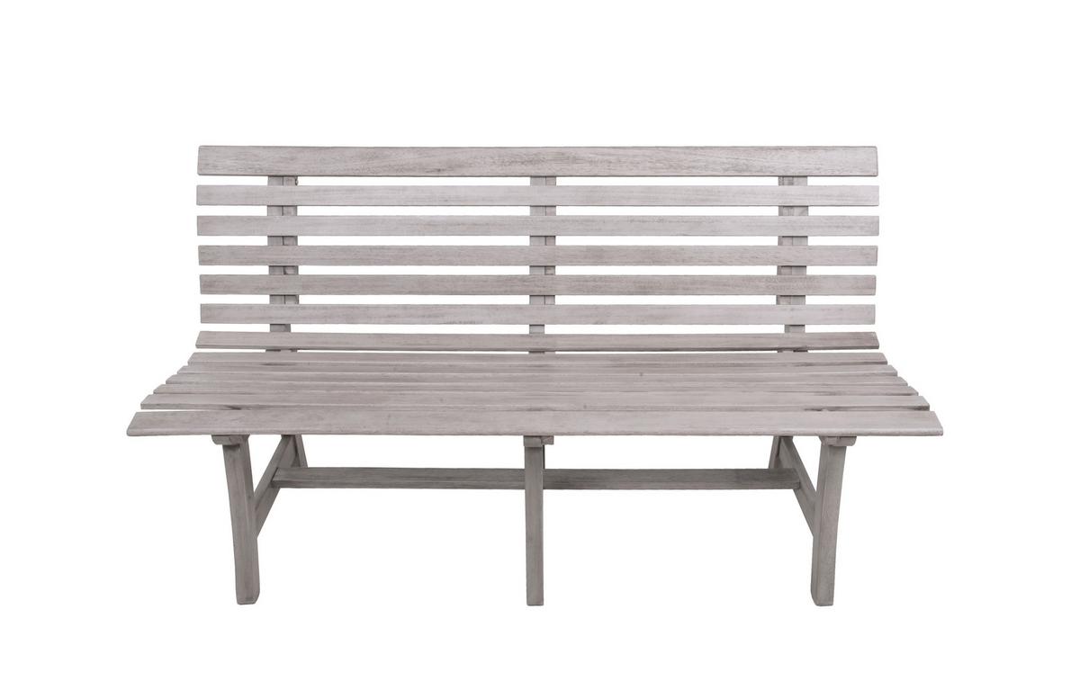 Gartenbank Holz Mandalay 2-Sitzer - Grau, MODERN, Holz (60/82/150cm) - Gardenson