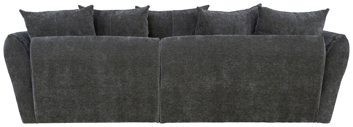 Univerzálna sedačka CAMMELLIO, grafitová ženilka, 7 vankúšov - čierna/grafitová, Modern, textil (296/189cm) - Mömax