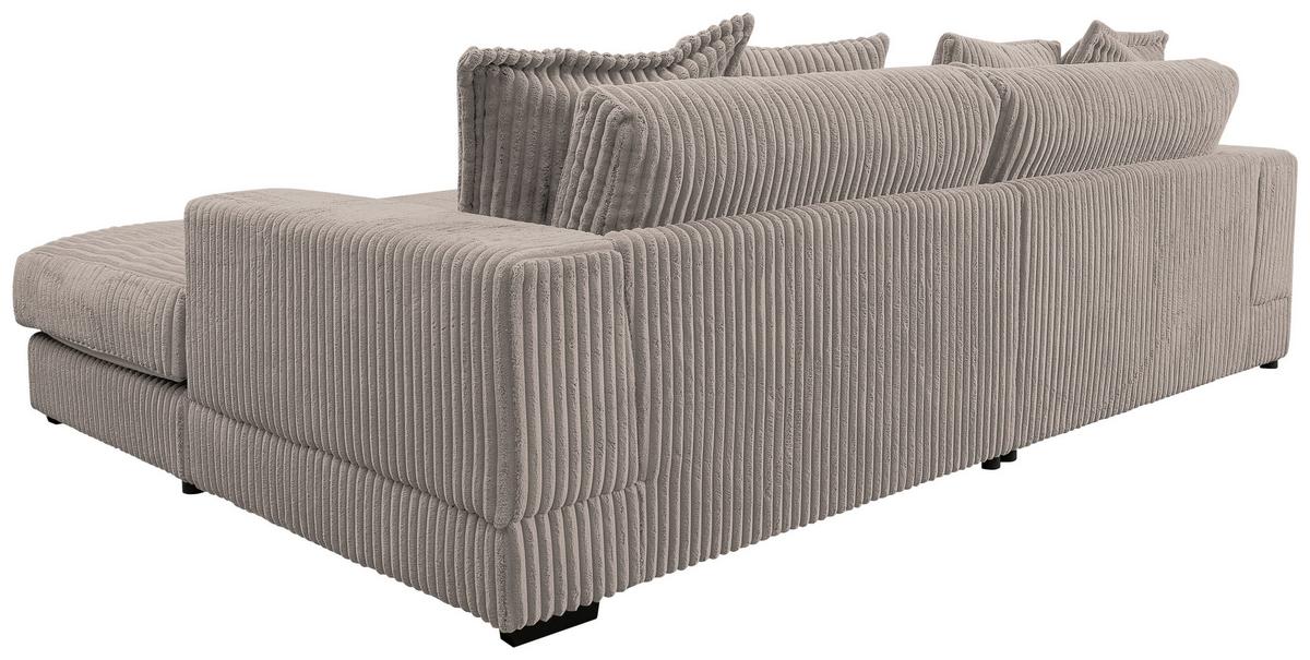 Ecksofa Funny - Taupe/Schwarz, Design, Textil (285/195cm) - MID.YOU