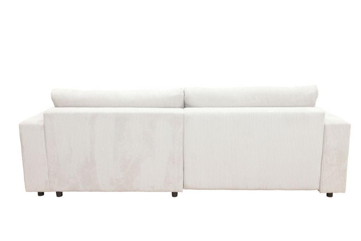 Rohová sedačka ALEX, obojstranná, biely menčester - čierna/biela, Modern, textil (265/170cm)