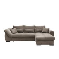 Ecksofa Federico Graubraun S: 302/188 cm - Graubraun/Schwarz, MODERN, Holz/Textil (302/188cm) - MID.YOU